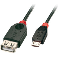 Lindy USB 2.0 Kabel Typ Micro-B/A M/F OTG 1m