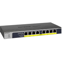 Netgear GS108PP Nepārvaldīts Gigabit Ethernet (10/100/1000) Power over Ethernet (PoE) Melns