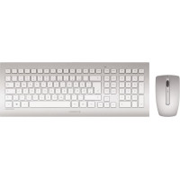 Cherry DW 8000 tastatūra Pele iekļauta Universāls RF Bezvadu QWERTY Amerikāņu angļu valoda Sudrabs, Balts