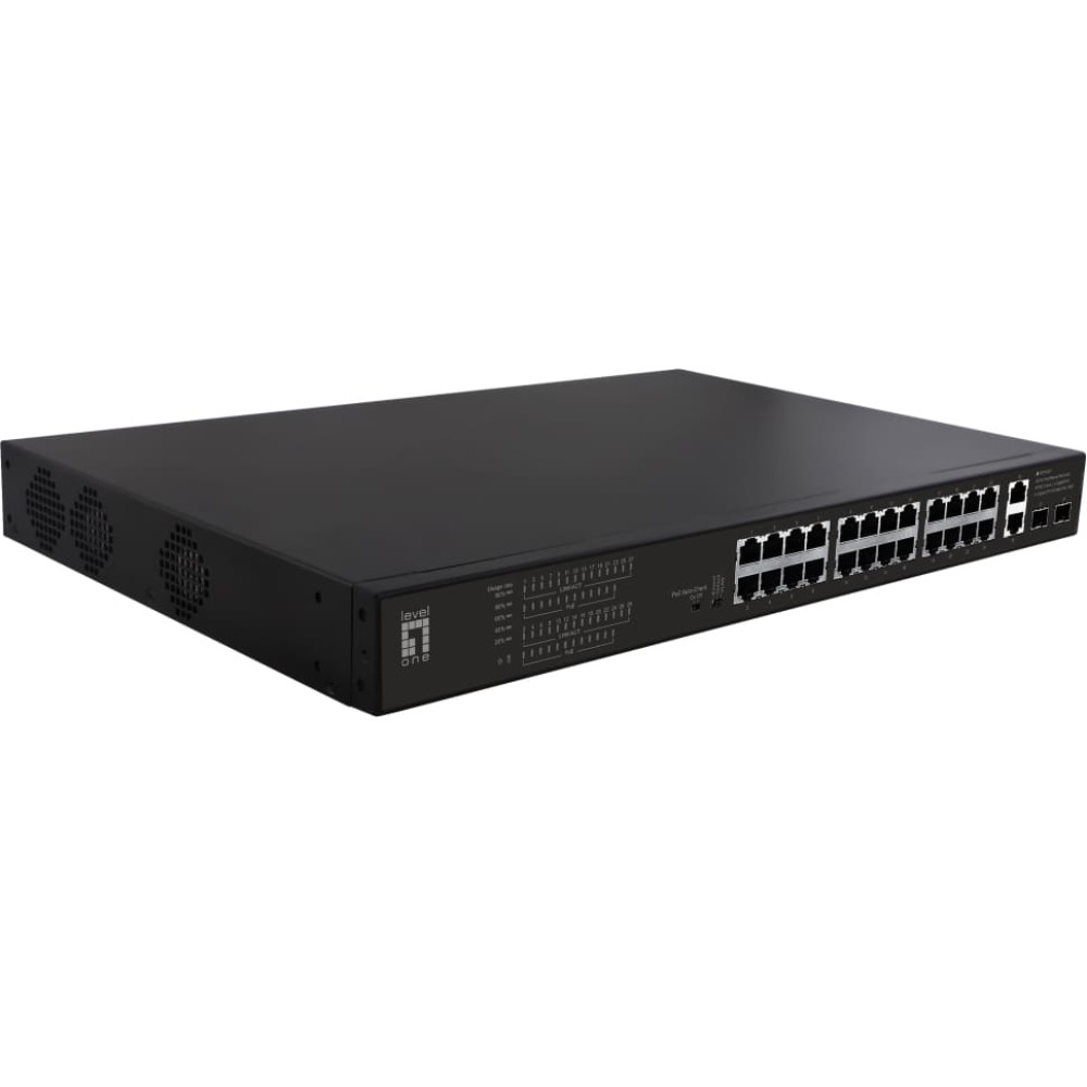 Level One LevelOne FGP-2831 tīkla pārslēgs Nepārvaldīts Fast Ethernet (10/100) Power over Ethernet (PoE) 1U Melns