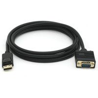 Equip 119338 video kabeļu aksesuārs 2 m VGA (D-Sub) DisplayPort Melns