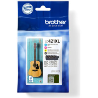 Brother LC421XLVAL tintes kārtridžs 1 pcs Oriģināls Melns, Tirkīzzils, Fuksīns, Dzeltens
