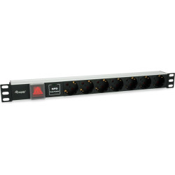 Equip Steckdosenleiste 19"(1HE)7fach mit Ü-Schutz + Schalt