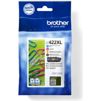 Brother LC422XLVALDR tintes kārtridžs 4 pcs Oriģināls Augsta (XL) produktivitāte Melns, Tirkīzzils, Fuksīns, Dzeltens
