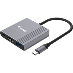 Equip 133488 USB grafiskais adapteris 3840 x 2160 pikseļi Melns, Pelēks