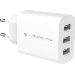 Conceptronic Ladegerät 3Port  30W,USB-A              weiß