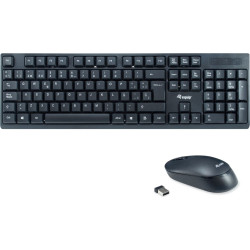 Equip 245221 tastatūra Pele iekļauta Birojs RF Bezvadu QWERTY Spāņu Melns