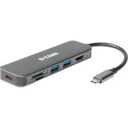 D-Link DUB-2327  6-in-1 USB-C Hub mit HDMI/USB-PD/SD-Reader retail