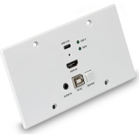 Lindy 150m HDMI & TypeC HDBT EU WallPlate KVM Extender