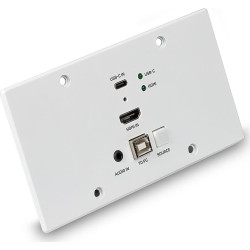 Lindy HDMI & TypeC HDBT EU WallPlate KVM Extender 150m