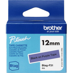 Brother Schriftband Brother 12mmx4m schwarz/lila BTAG-F31