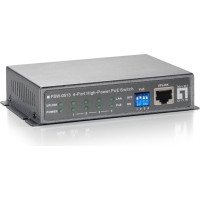 Level One LevelOne FSW-0513 tīkla pārslēgs Fast Ethernet (10/100) Power over Ethernet (PoE) Melns, Pelēks