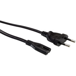 Roline Euro Power Cable, 2-pin, black 1.8 m