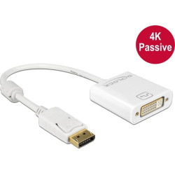 Delock Adapter DisplayPort 1.2 male > DVI female 4K Passive white