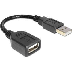Kabelis USB2.0 AM > AF, 16cm, lokāms