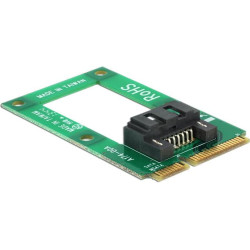 Delock MiniPCIe Converter mSATA full size  1 x SATA 7 pin female