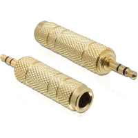 Delock Adapter Stereo plug 3.5 mm 3 pin > Stereo jack 6.35 mm 3 pin metal