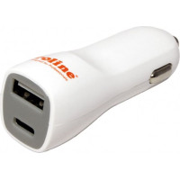 ROLINE USB QC Car Charger, 2 Port, (A + C), 12W