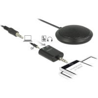 Delock Condenser Table Microphone omnidirectional for conference with 3.5 mm stereo jack male 3 pin