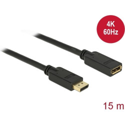 Delock DisplayPort 1.2 extension cable 4K 60 Hz 15 m