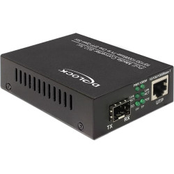 Delock PoE+ Media Converter 10/100/1000Base-T to SFP