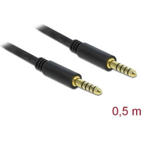 Delock Stereo Jack Cable 4.4 mm 5 pin male to male 0.5 m black