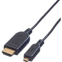 HDMI HS kabelis slim ar tīklu., HDMI M > microHDMI M, 1.2m, Roline