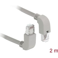 Delock Network cable RJ45 Cat.6A S/FTP upwards / downwards angled 2 m