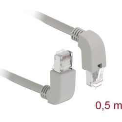Delock Network cable RJ45 Cat.5e SF/UTP upwards / downwards angled 0.5 m