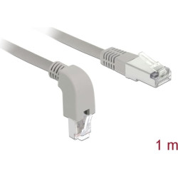 Delock Network cable RJ45 Cat.6 S/FTP downwards angled / straight 1 m