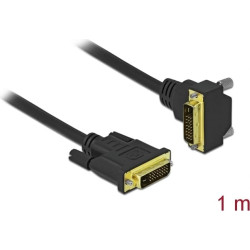 Delock DVI Cable 24+1 male to 24+1 male angled 1 m
