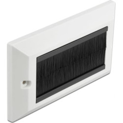 Delock Cable Management Cover 146 x 86 mm with black Brush Strips