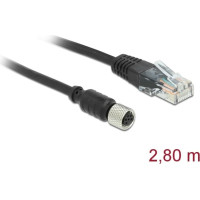 Navilock Connection Cable M8 female serial waterproof to RJ45 male 2.8 m
