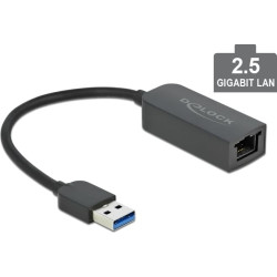 Delock USB Type-A Network Adapter 2.5 Gigabit LAN 1 x RJ45 compact