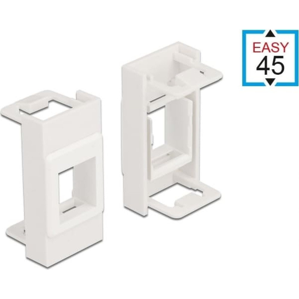 Delock Easy 45 Module Keystone Holder 22.5 x 45 mm, white