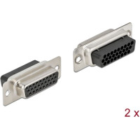 Delock D-Sub HD 26 pin crimp female, metal, 2 pieces