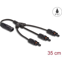 Delock DL4 Solar Splitter Cable 1 x male to 3 x female 35 cm black
