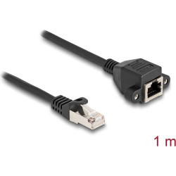 Delock RJ50 Extension Cable male to female S/FTP 1 m black