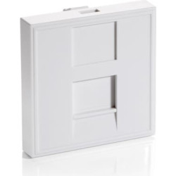 Equip Unterputzdose Einsatz French 1 Keystone  45x45 RAL9010 Polybeutel