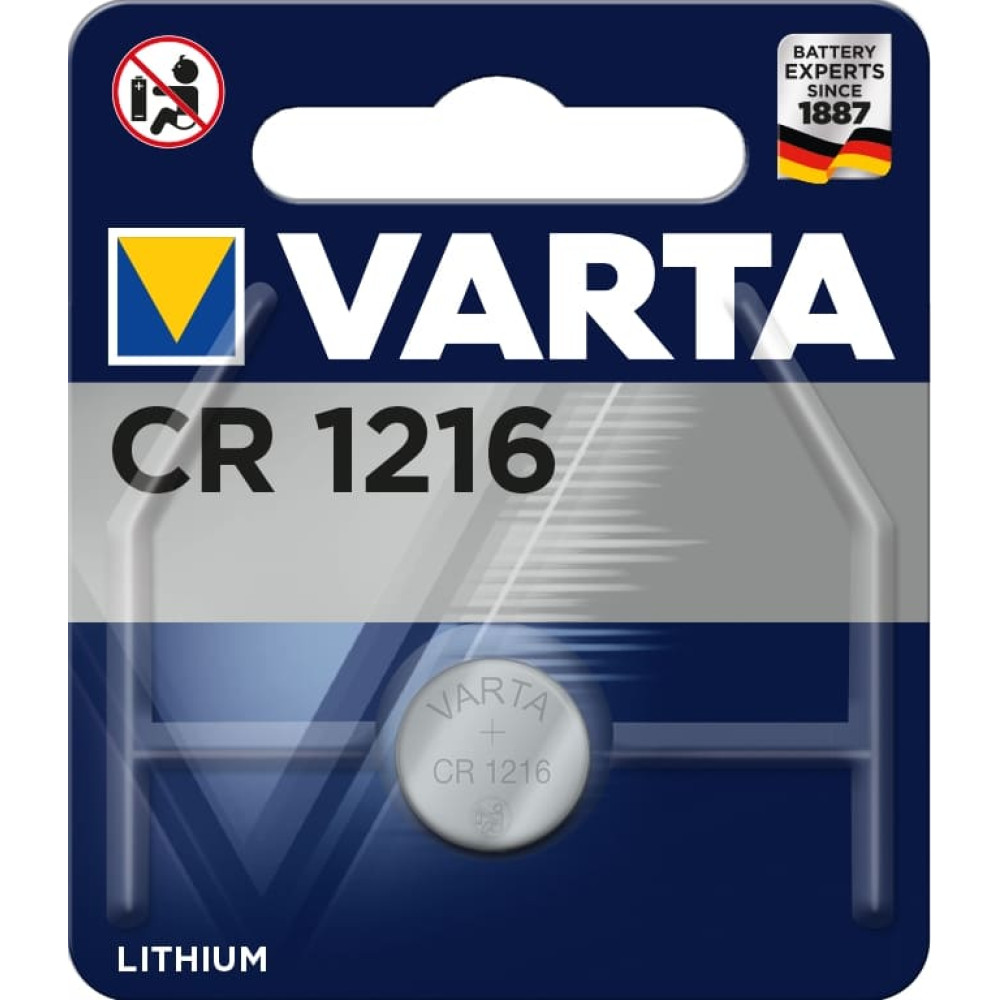 Varta Batterie Knopfzelle CR1216 3V  27mAh Lithium      1St.