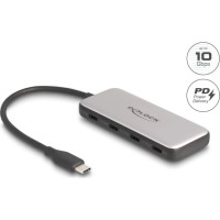 Delock USB 10 Gbps USB Type-C™ Hub with 4 x USB Type-C™ female and PD 85 Watt
