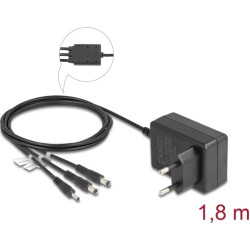 Delock External Power Supply DC 3.5 x 1.35 mm, DC 5.5 x 2.1 mm, DC 5.5 x 2.5 mm 5.0 V / 2.0 A / 10.0 W
