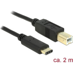 Delock USB 2.0 cable Type-C to Type-B 2 m