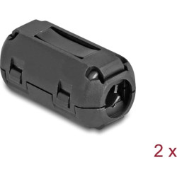 Delock Ferrit Core / Ferrit Ring for round cable 9 mm 2 pieces black