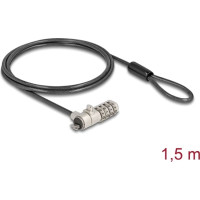 Navilock Laptop Security Cable with Combination Lock for HP Nano slot - Carbon steel cable