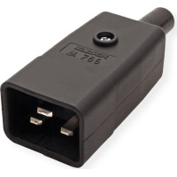 Bachmann IEC320 C20 16A/250VAC IEC plug, Screw connection, black