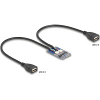 Delock Mini PCIe Adapter full size to 2 x USB 2.0 Type-A female 30 cm