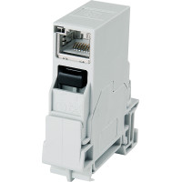 Teleg&auml;rtner TELEG&Auml;RTNER STX mounting rail outlet, RJ45 coupler Cat.6