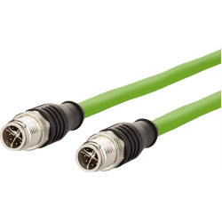 Metz Connect Verbindungsleitung M12 ST-M12 ST, 8-pol X-kodiert, gerade-gerade, 1 m