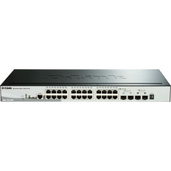 D-Link DGS-1510-28P tīkla pārslēgs Vadīts L3 Gigabit Ethernet (10/100/1000) Power over Ethernet (PoE) Melns
